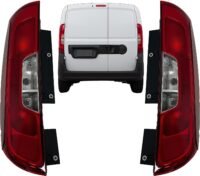 Tail Light Assembly Set Compatible With Ram 2014-2022 ProMaster City 1500 2500 3500, DOT/SAE Compliant, Halogen Rear Tail Lamp Pair, Left & Right Side, 52043138, 52043139