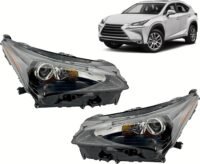 Lexus 2015 2016 2017 NX200t / NX300h / 2018 NX300 Headlight Assembly, Single Beam, Left & Right Side, LX2518142, LX2519142 / 81185-78060, 81145-78060