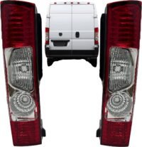 Tail Light Assembly Set Compatible With Ram 2014-2022 ProMaster 2500, DOT/SAE Compliant, Halogen Rear Tail Lamp Pair, Left & Right Side, 04725946AB, 04725947AB
