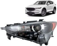 Headlight Assembly Mazda CX-5 2017-2021 Sport/Touring LED Projector Headlamp w/Bulb Left/Driver Side OEM: KL2J-51-041C KL2J-51-041D, Partslink: MA2502151