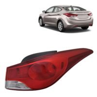 ALLIGATOR AUTO LIGHTS Replacement For Hyundai Elantra 2011-2013 DOT/SAE Compliant, Tail Light Assembly With Bulbs, Outer Right/Passenger Side, 92402-3Y000 / HY2805119