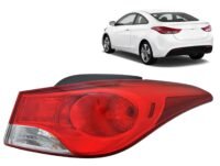 ALLIGATOR AUTO LIGHTS Replacement for Hyundai Elantra 2011-2013, Elantra Coupe 2013 CAPA Certified Tail Light Assembly w/Bulbs, Outer Right/Passenger Side, 92402-3X050 / HY2805120