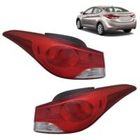 ALLIGATOR AUTO LIGHTS Replacement For Hyundai Elantra 2011-2013 CAPA Certified Tail Light Assembly Set With Bulbs, Outer Left & Right Side, 92401-3Y000, 92402-3Y000 /HY2804119, HY2805119