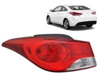 ALLIGATOR AUTO LIGHTS Replacement for Hyundai Elantra 2011-2013, Elantra Coupe 2013 CAPA Certified Tail Light Assembly w/Bulbs, Outer Left/Driver Side, 92401-3X050 / HY2804120
