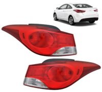 ALLIGATOR AUTO LIGHTS Replacement for Hyundai Elantra 2011-2013, Elantra Coupe 2013 CAPA Certified Tail Light Assembly w/Bulbs, Outer Left & Right Side, 92401-3X050, 92402-3X050 /HY2804120, HY2805120