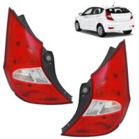 ALLIGATOR AUTO LIGHTS Replacement for Hyundai Accent 2012-2017 Hatchback CAPA Certified, Halogen Tail Light Assembly Set w/Bulbs, Left & Right Side, 92401-1R210, 92402-1R210 /HY2800143, HY2801143