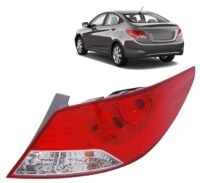 ALLIGATOR AUTO LIGHTS Replacement for Hyundai Accent 2012-2014 GLS CAPA Certified, Halogen Tail Light Assembly w/Bulbs, Right/Passenger Side, 92402-1R010 / HY2801144