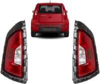 ALLIGATOR AUTO LIGHTS Replacement for Kia Soul 2012-2013 Halogen Tail Light Assembly Set with Bulbs, Left & Right Side, 92410-2K510, 92420-2K510 / KI2818101, KI2819101 DOT/SAE Compliant